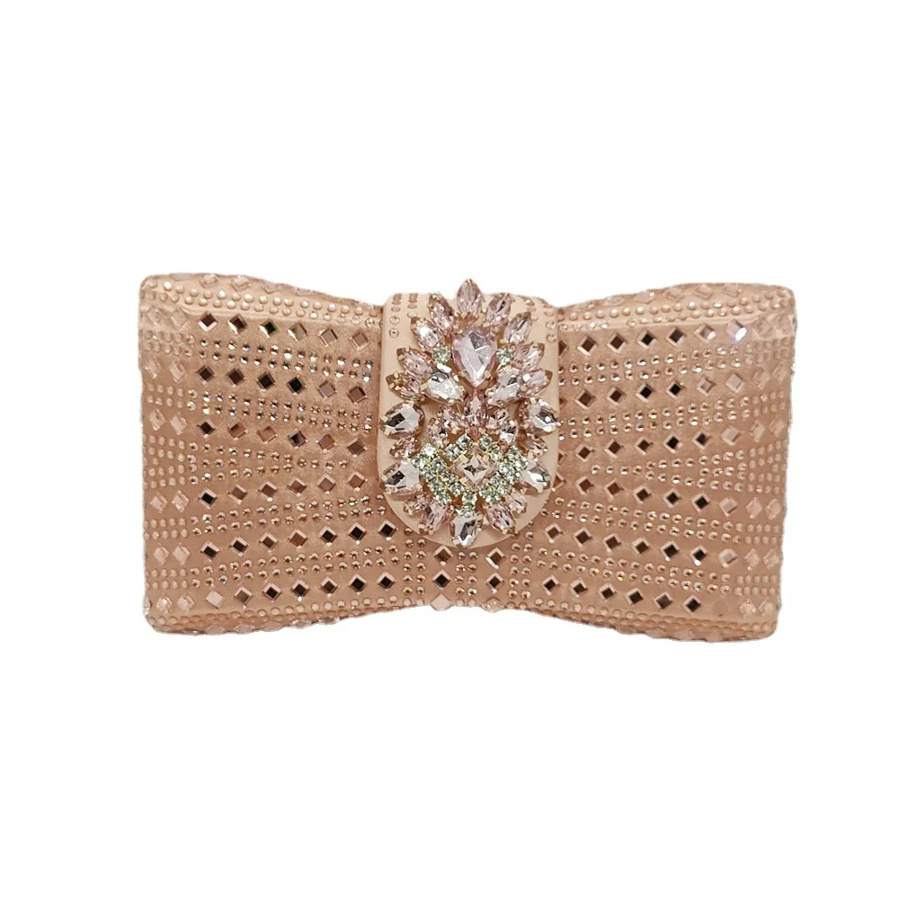 Luxuri borse da sera con diamanti da donna pochette di cristallo con strass Hot-Fix per Mini borse firmate di lusso per feste di matrimonio