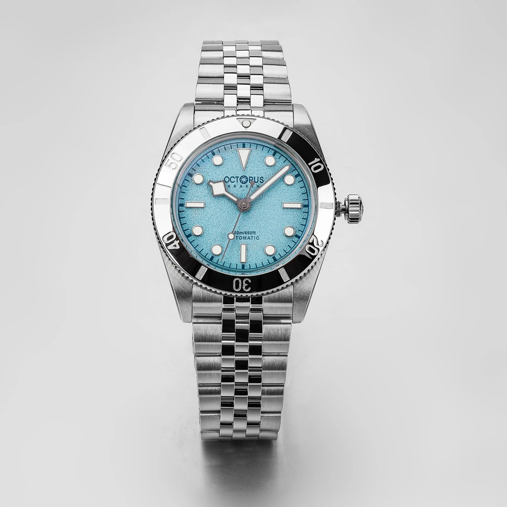 

Мужские автоматические часы Octopus 37 мм, механические наручные часы для дайвинга, водонепроницаемость 20ATM, светящийся алюминиевый безель BGW-9, PT5000 SW200
