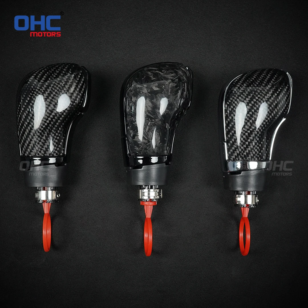 Real Forged Carbon Fiber Automatic Gear Shift Knob For Golf MK7 MK7.5 Golf R Scirocco Carbon Fiber Car Automatic Gear Shift Knob
