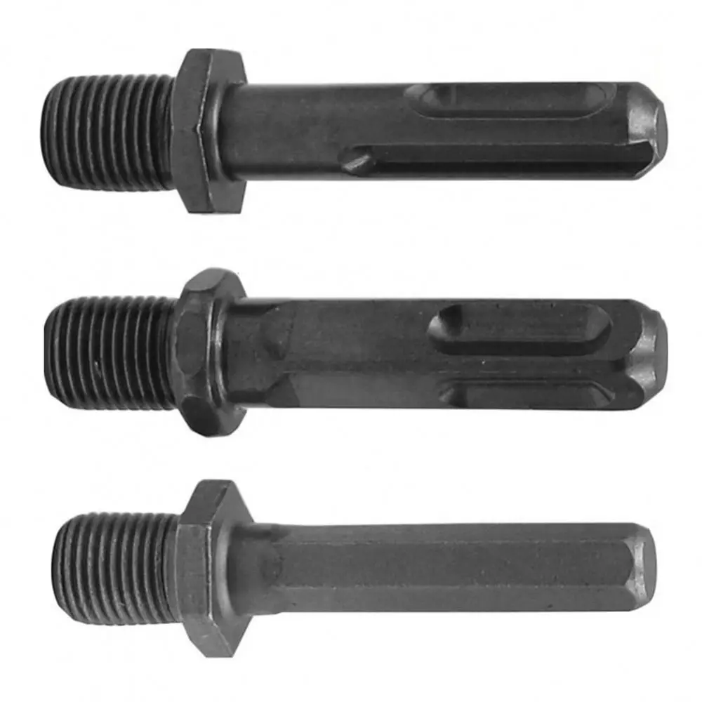 1Pcs Chuck Adapter Electric Hammer Conversion Adapter Square Hex Round Power Tool Accessory Hex Shank Connecting Rod Metal