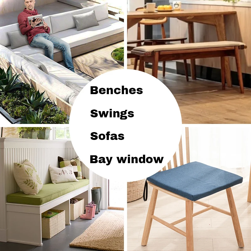Custom Cushion Covers Personalized Size Seat Cushion Covers Soft Furniture Cushion Covers Long Chair Seat Pad Cushion Covers