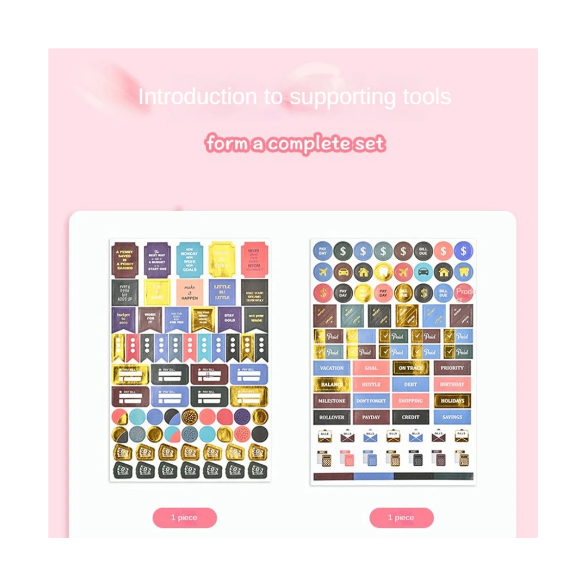 1Set A6 Budget Binder, Budget Binder With Zipper Envelopes,Money Planner Folder, Money Organizer for Cash, A6 Binder,C