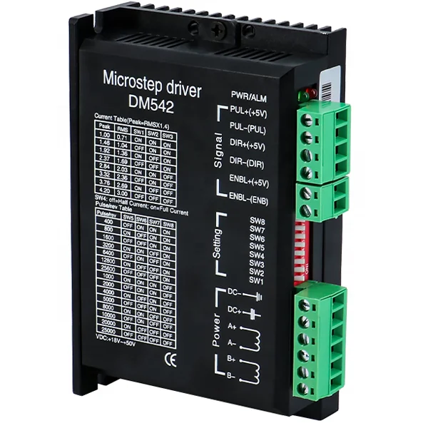 2 Phase 4.2A Nema23 Digital DM542 Stepper Motor Driver for Matching With NEMA 23 Stepper Motor