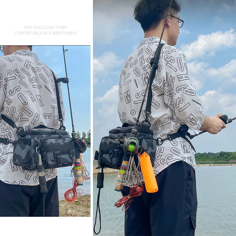 Fishing Tackle Bag with Rod Ho - Fishing Equipment Lures recension och pris