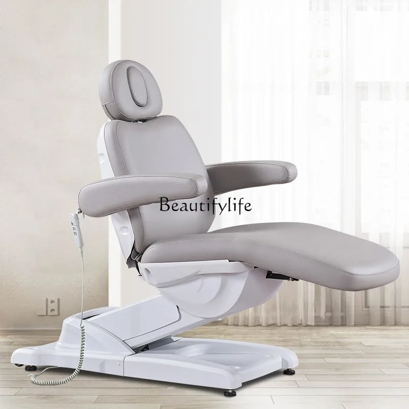 Beauty Salon Tattoo Embroidery Eyelash Facial Bed Electric Lifting Head Micro-Finishing Massage Bed