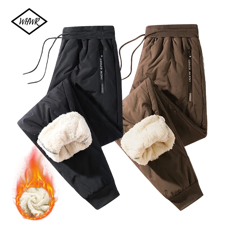 

Зимние мужские брюки, теплые утепленные флисовые ветрозащитные спортивные штаны, мужские джоггеры, хлопковые теплые брюки, мужские водонепроницаемые термобрюки S-XXXL
