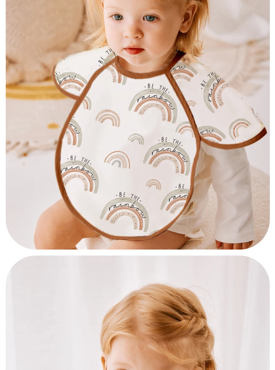 Kangobaby # Mein weiches Leben # Neue wasserdichte Baby ärmellose Lätzchen Mode Ganzkörperabdeckung – Detail 8