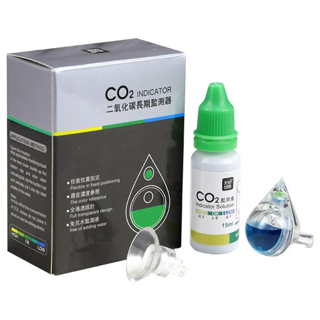 Carbon Dioxide CO2 Monitor Drop Checker Tester PH Indicator Aquarium