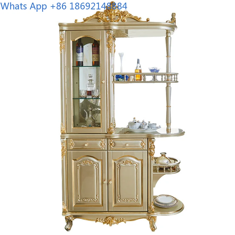 Partition Cabinet Solid Wood Living Room Screen Entrance Decoration Wine Cabinet Double-Sided Hallway Entrance Shelf