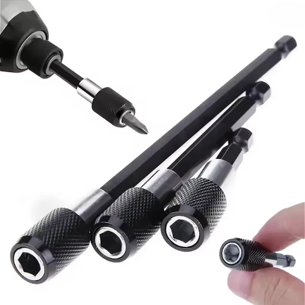 مجموعة تمديد لقمة مثقاب مغناطيسي 1/3 قطعة، إطلاق سريع وحامل لقمة مثقاب محرك كهربائي ذو تأثير عالمي، أداة متينة #1