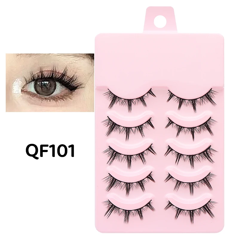 DINGSEN 5 Paar Wimpern, natürliche Augen, Wimpern für Make-up, weiche lange Wimpern, Streifen, falsche Wimpern, Beauty-Tools – Detail 28
