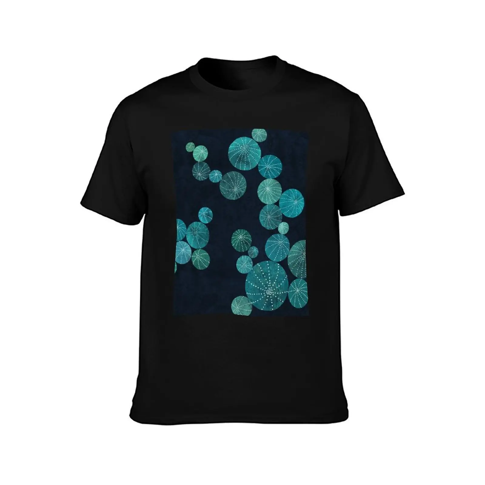 Turquoise cactus field T-Shirt Simple Solid Color Crew Neck Tee T-Shirt