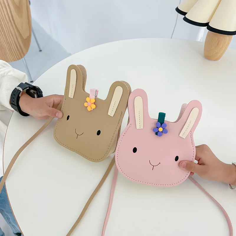 Children\'s Bag 2024 New Princess Crossbody Bag for Girls Cute Rabbit Kids Shoulder Bag Mini Toddler Coin Purse PU Leather 가방