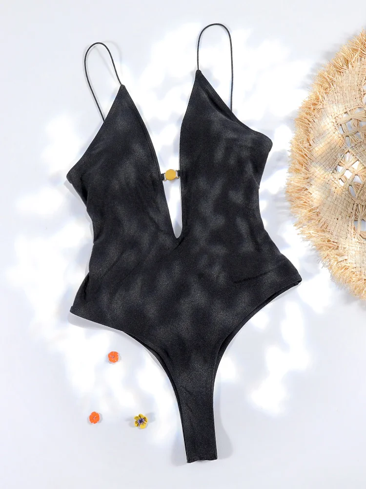 Rinabe Sexy Black Hollow Out Swimsuit for Women