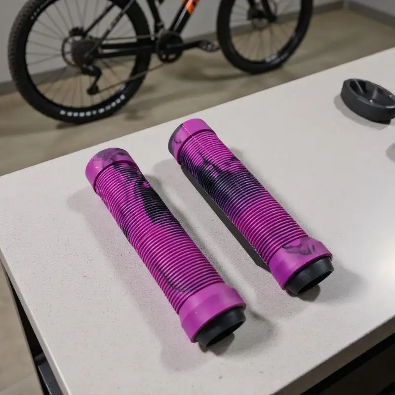 

1Pair Durable TPR Rubber Anti-Slip Mountain Bike Handlebar Grips for Cycling Comfort