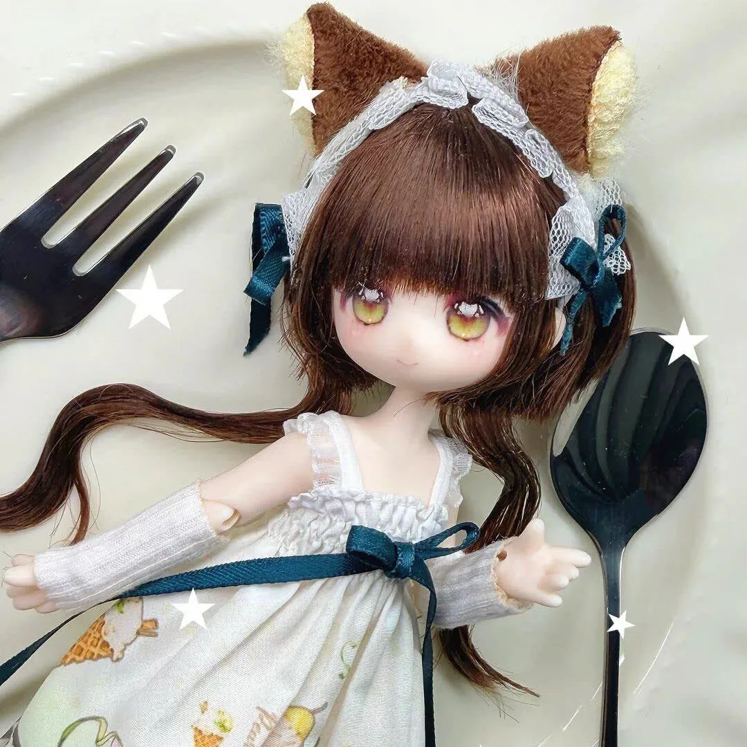 

Inedible Doll 1/12 Scale Hair Transplant Bjd Doll Fengxi Monogatari Series Blind Box Posable Figure Desktop Ornament Model