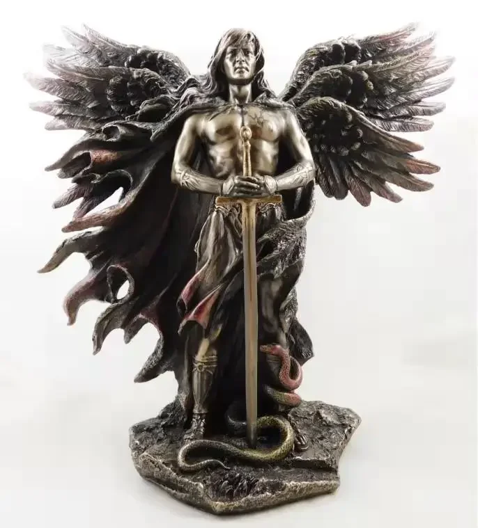 

Статуя Archangel из смолы, украшение для сада ручной работы, креативный миф, тема, верия, безделушки, ангел, Метатрон, скульптура, украшение для дома