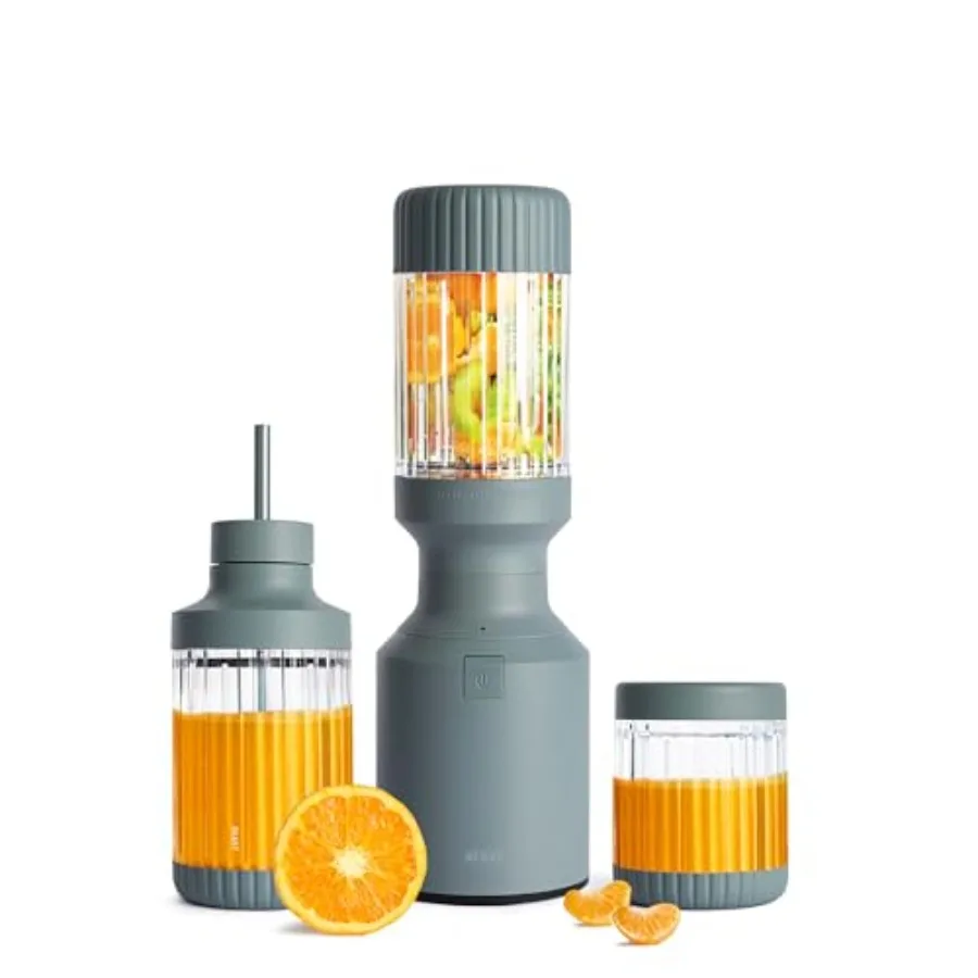 Mini Licuadora Plus para Cocina, Licuadora de Sobremesa para Smoothies, Batidos, Aderezos, Salsas y Dipos, 600W, Incluye Recipientes Adicionales y Pajita