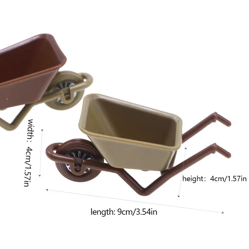 1Pc 1:12 ドールハウスミニチュアカートトロリーミニトレーラー農具モデルガーデン家具装飾おもちゃ