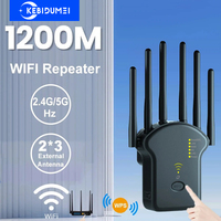 1200Mbps Wireless WiFi Repeater WiFi Signal Repeater Dual-Band 2.4G 5G WiFi Extender 6 Antenna Network Amplifier WPS WiFi Router