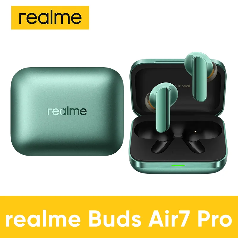realme Buds Air 7 Pro AI Bluetooth Oordopjes 48 uur Batterijduur hi-res LHDC 5.0 53dB 5000Hz Ruisonderdrukking BT 5.4 IP55 Nieuw