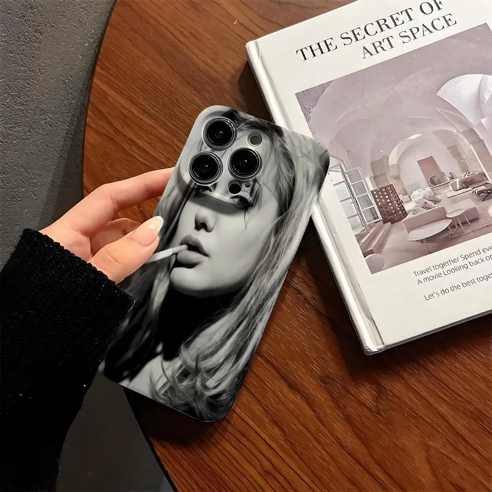 A-AngelinaS Jolie Vintage Phone Case Film Korean INS for iPhone 16 15 14 13 12 11 Pro Max Plus Luxury  Cover