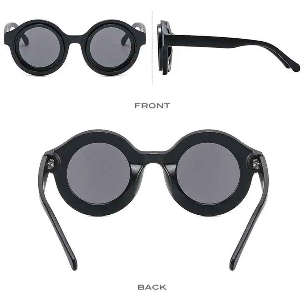 Gafas de sol redondas retro – Estilo hip hop urbano para hombre