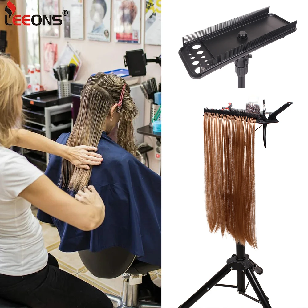

Hair Extension Tool Tray With 2Pcs Hair Comb For Wig Stand Tripod Hair Extension Holder For Styling Hair For Washing,Coloring