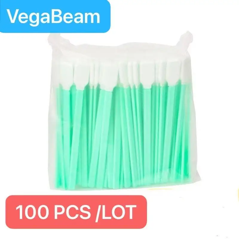 100 pcs VegaBeam Square Rectangle Foam Cleaning Swab Sticks for Laser Cutting Protective Lens Printer Optical Equipment Clean