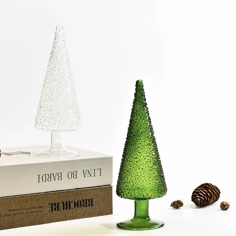 

Creative Green Glass Christmas Tree Christmas Table Decoration Ornament Crafts Arbolitos De Navidad Albero Di Natale Kerstboom