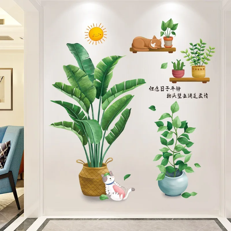 

3D Three-Dimensional Spring Decoration Wall Self-Adhesive Ugly Hole Covering Stickers Wallpaper Small Pattern