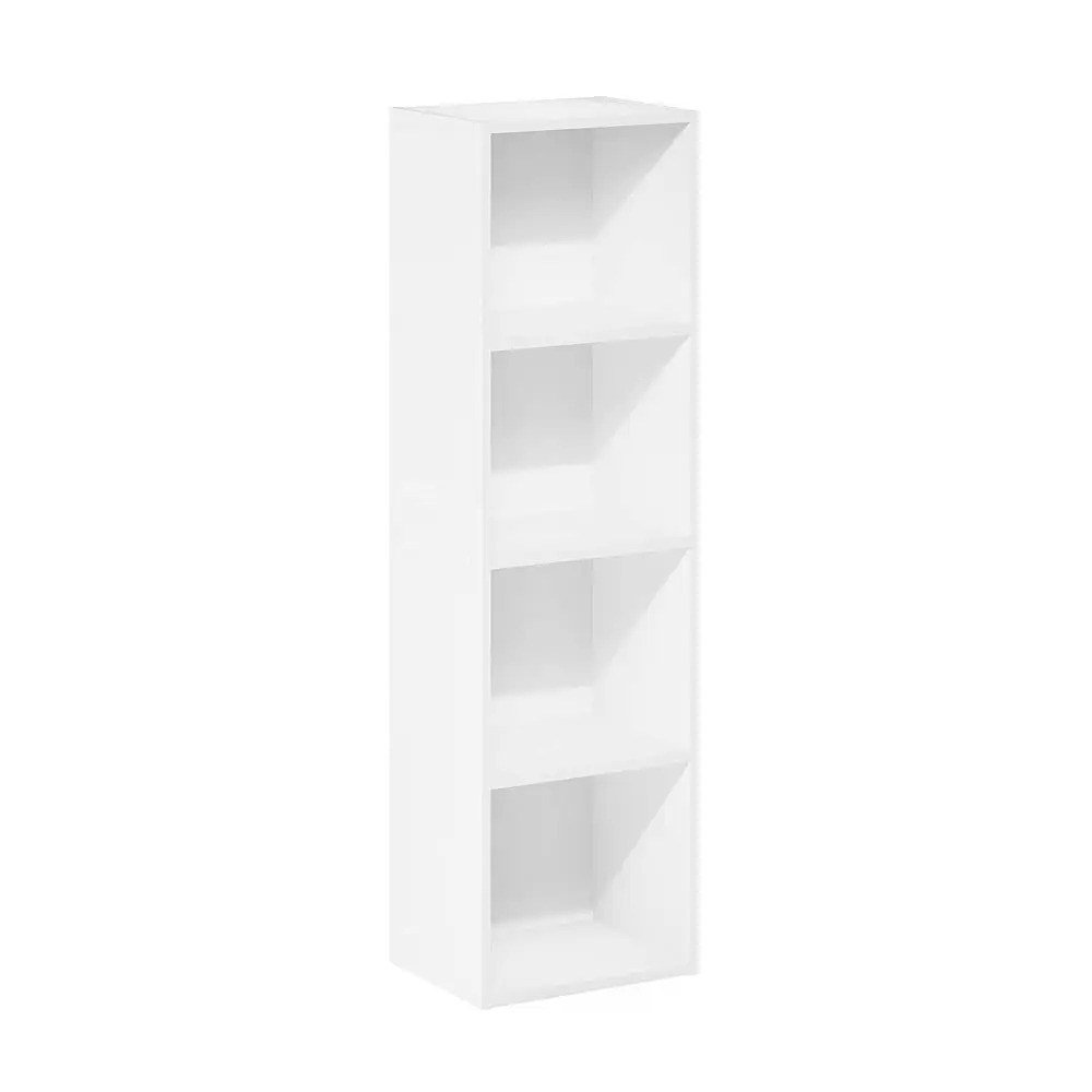 

Luder Bookcase / Book / Storage, 4-Tier Cube,White