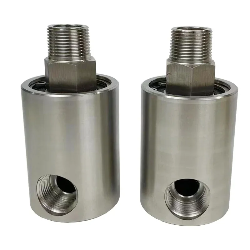 360 degree stainless steel hydraulic oil high pressure rotary joint high pressure air conduction/water/oil/high pressure