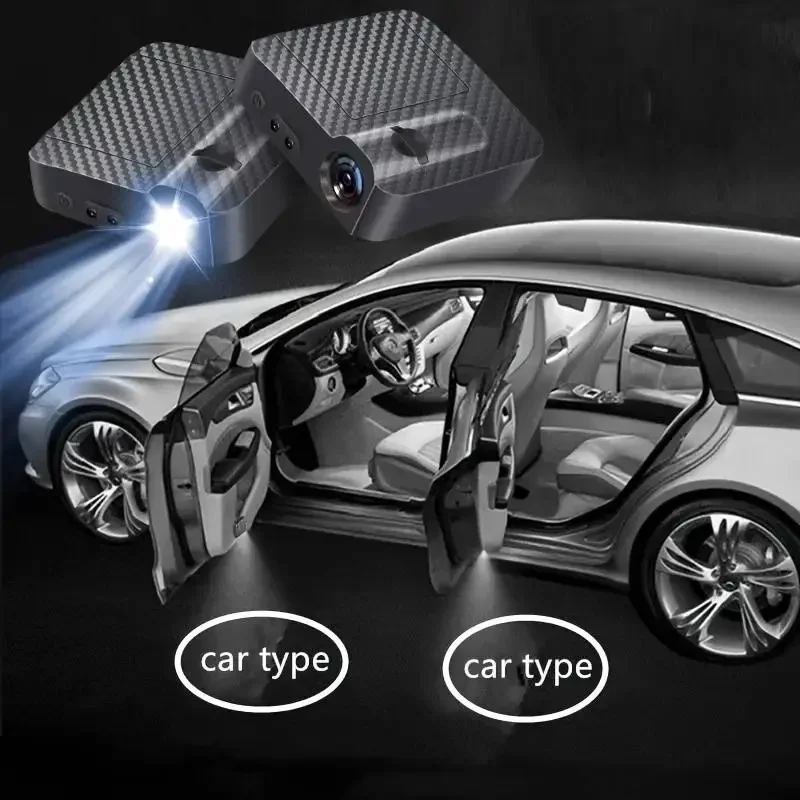 

HD 2, светодиодный беспроводной дверной проектор с логотипом автомобиля, теневой светильник, авто для BMW Volkswagen Honda Audi Mercedes-Benz, аксессуары, новинка