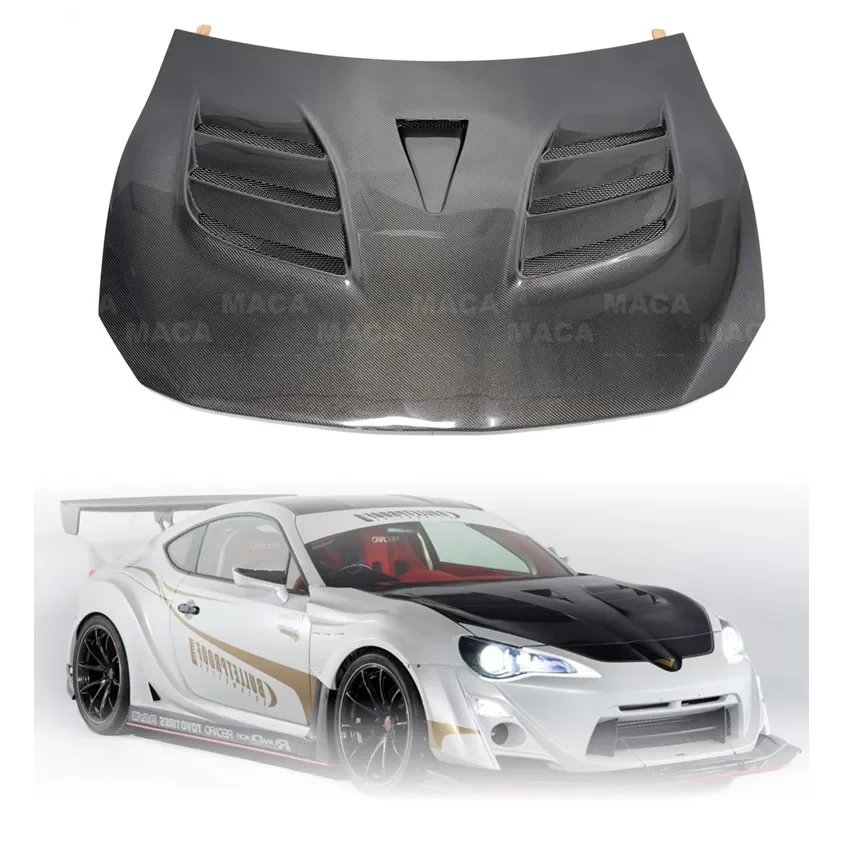 

Premium Carbon Fiber VAR Style Cooling Bonnet Front Vented Cover Engine Hood For TOYOTA GT86 2012-2021