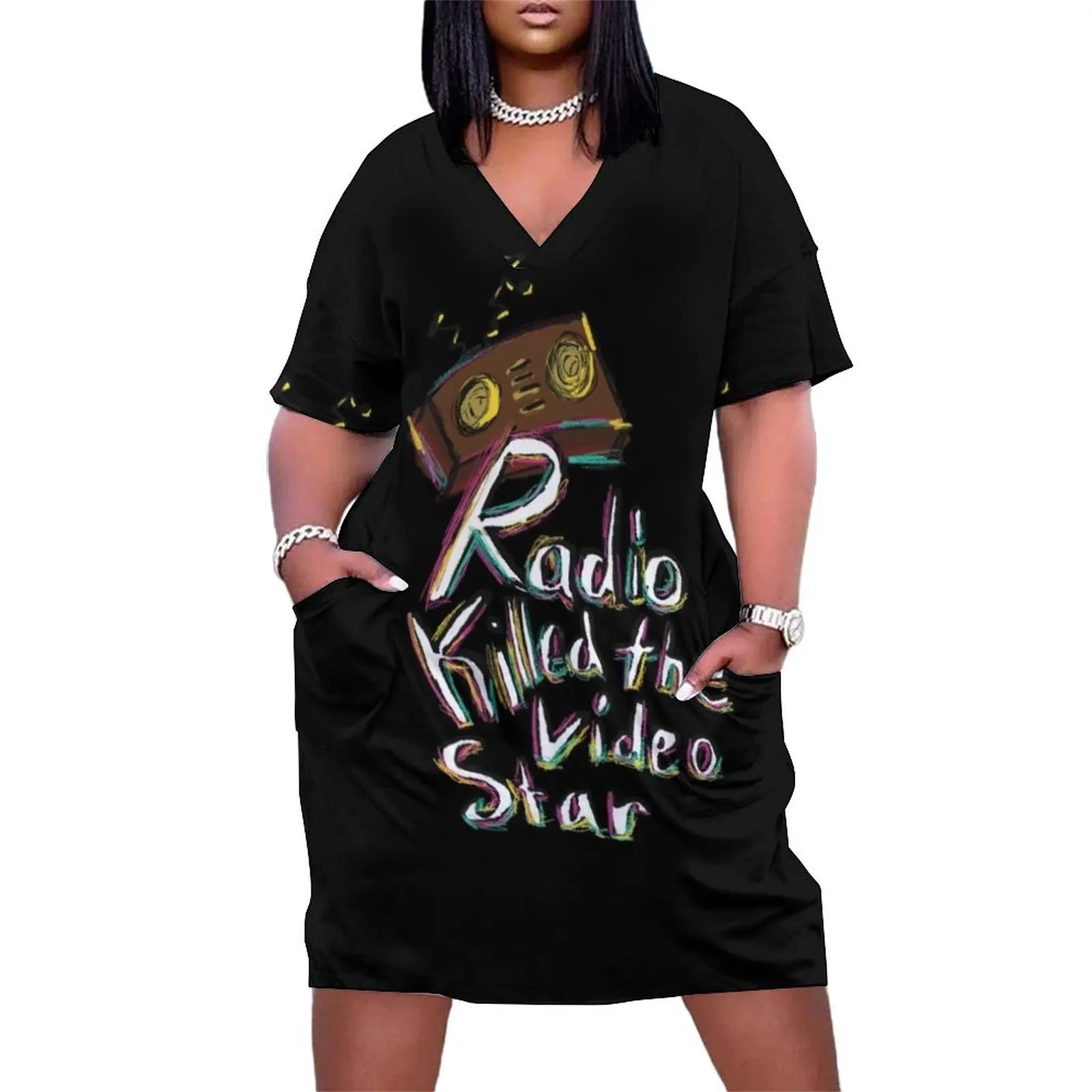 Radio Killed The Video Star Loose Pocket Dress Dress for pregnant women luxury dress dresses