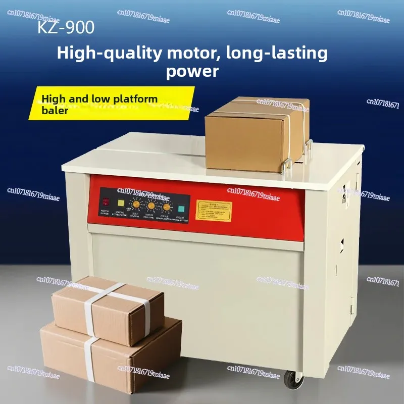 Semi-Automatic Strapping Belt Tensioner with Double Motor Hot Melt Baler for Carton Packing Integrated Binding Machine
