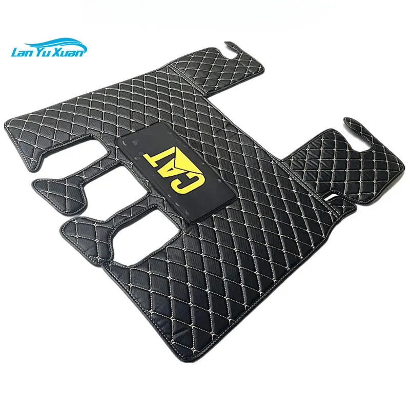 

For CATERPILLAR CAT 308C 312C 320C 323C 329C 330C 345C cab foot pad Control room carpet floor glue Carbon excavator accessories