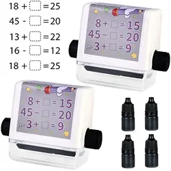 Math Practice Number Rolling Stamp Addition and Subtraction Roller Stamp Fill In The Blank for Kids Teachers Home School