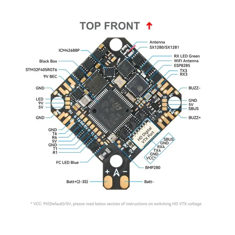 BETAFPV F4 2-3S 20A AIO Flight Controller V1 For HD VTX HX115 SE Toothpick for Pavo Pico Brushless BWhoop Drones 26mmX26mm