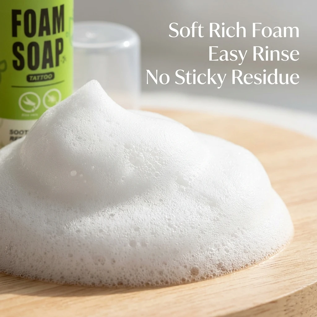 150ml Tattoo Soap Foam Vegan Aftercare Cleanser for New Tattoo Piercing PMU Gentle Soothing Cleaning Body Art Supplies view 5