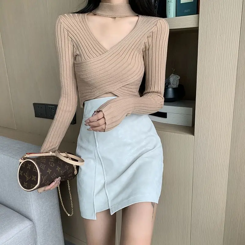

Sweaters Jumpers Pullovers Woman Unisex Aesthetics Layered Style Crystal Button Coffee Tassels Weekend Lazy Lounging Sparkling