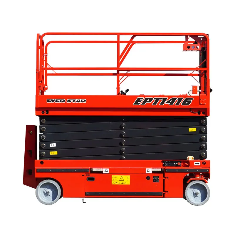 Municipal Bridge Maintenance Scissor Lift With Safety Rails