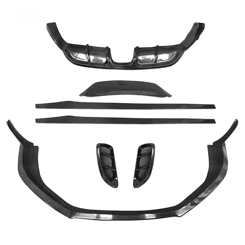

Carbon Fiber Fibre Body Kit With Front Lip Splitter Side Skirts Rear Diffuser Vents Trims for Porsches 718 Boxster