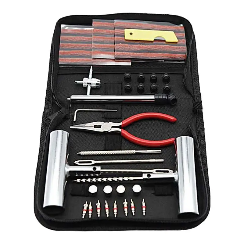 

Portable Heavy Duty Puncture Plug Tool Set 46pcs Professional Car Tire Repair Durable Auto Tyre Repair Set For Travelling