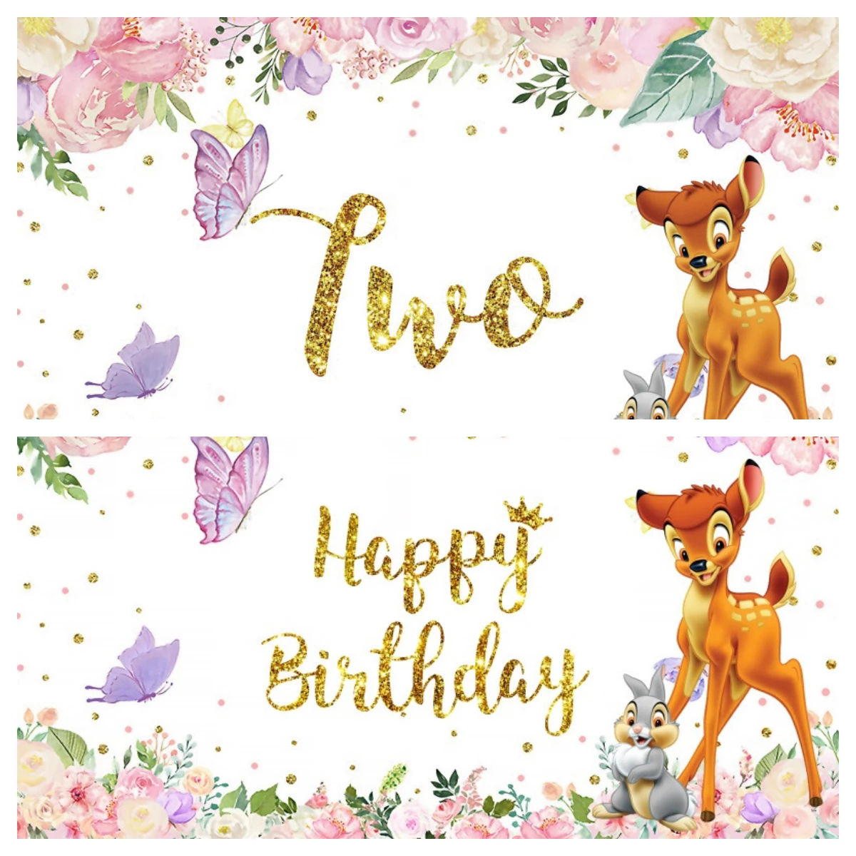 Bambi-Toile de fond photo personnalisée, arrière-plan pour la photographie, baby shower, fête d'anniversaire pour enfants, accessoires de décoration, bannière, affiche, fournitures