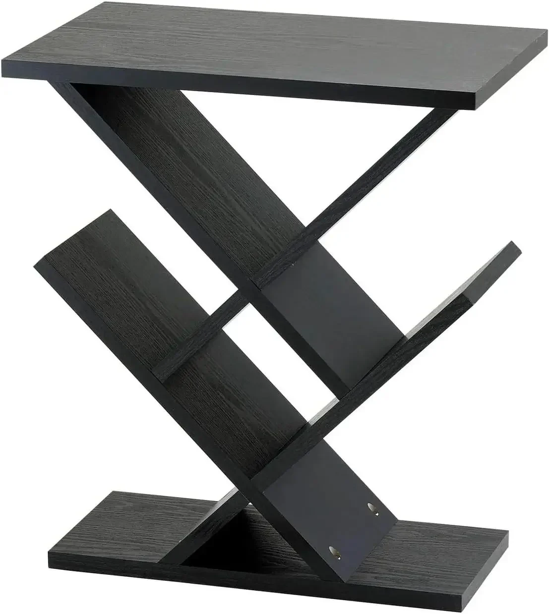 

Zig-Zag Accent Table - Table Bookshelf - Storage Side Table. Home Furnishings and Decor