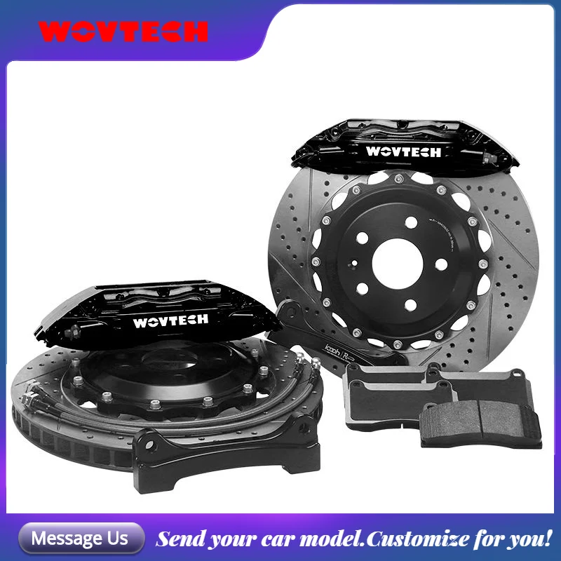 

Aluminum Big 4 Pot Brake Calipers with 355*32mm Drilled Disc Kits for BMW E46 E36 E85 E86 18inch Front Wheel