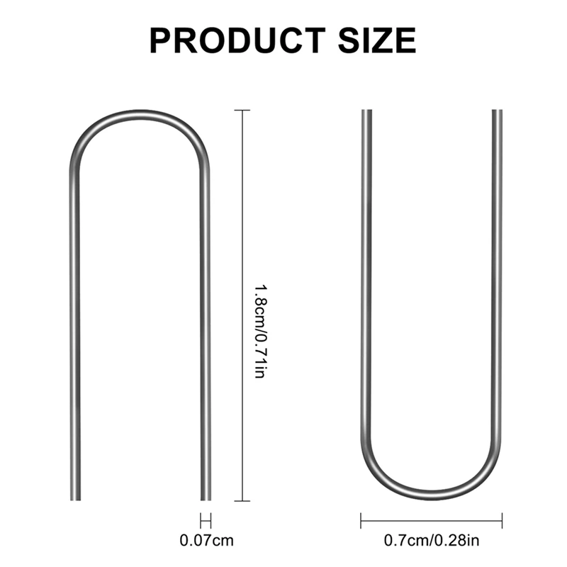 300 ชิ้นอุณหภูมิ Nichrome ลวดแหวนกระโดด, U ตะขอแขวนสําหรับ Hobbyists จี้ DIY, เครื่องประดับ, Fusing แก้ว