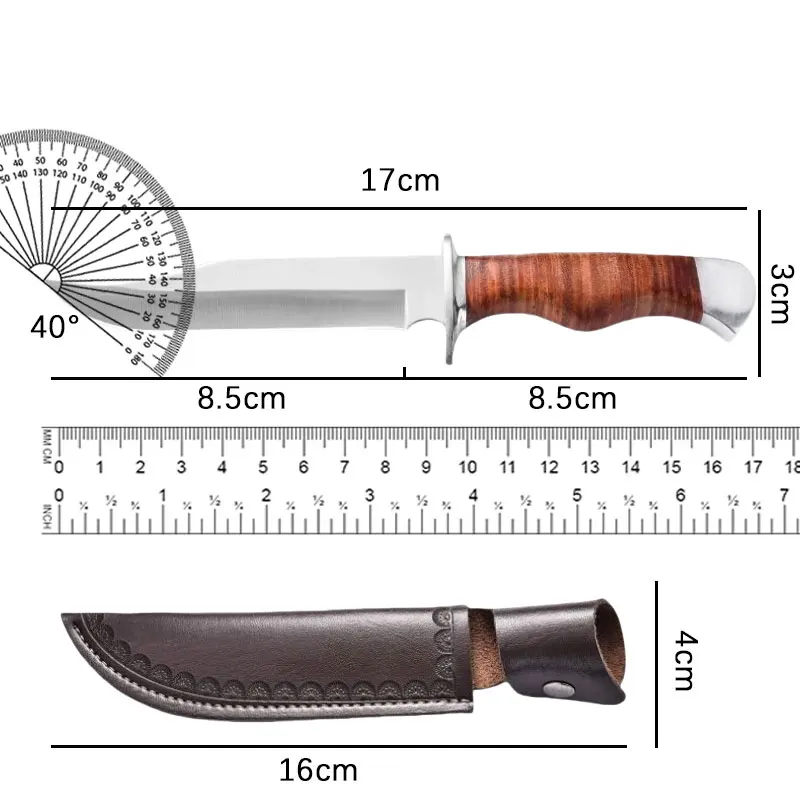 Outdoor Camping High Hardness Outdoor Knife Outdoor Fishing Portable Straight Knife Camping Portable Knife Fruit Knife